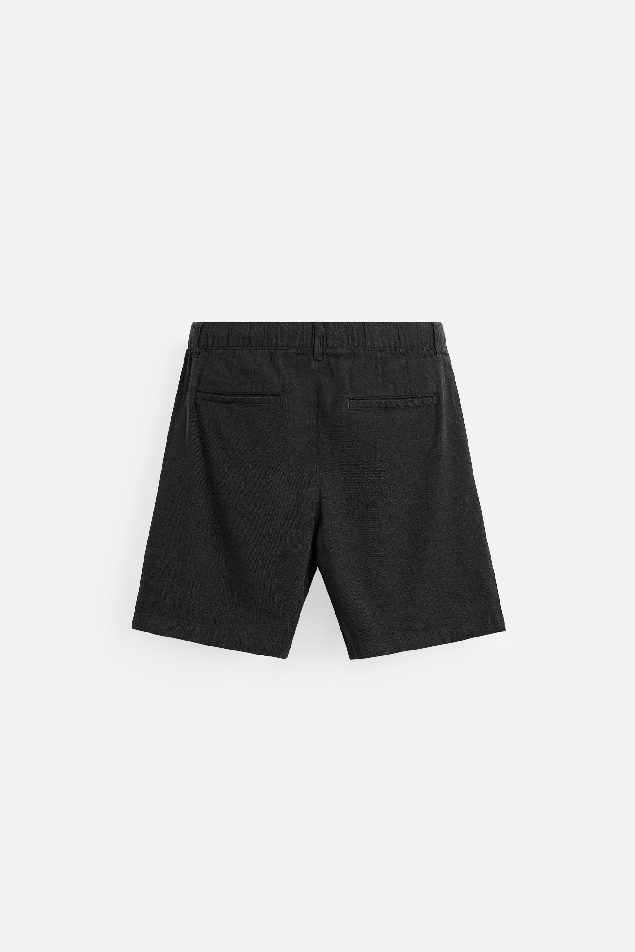 LINEN BLEND SHORTS